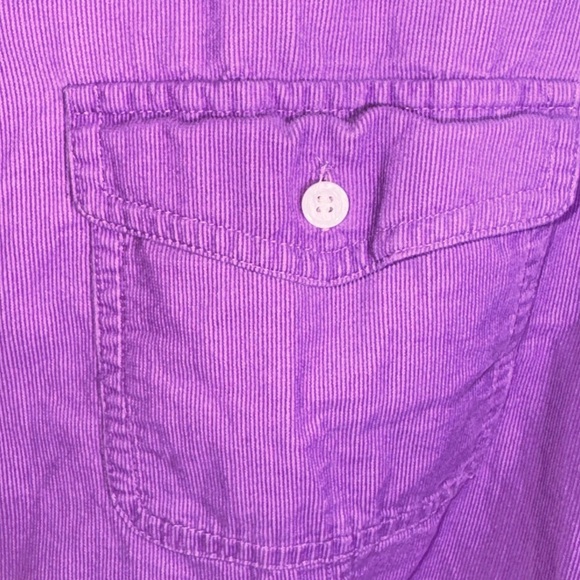 Talbots Vibrant Purple Casual Button Down Shirt - Picture 3 of 5